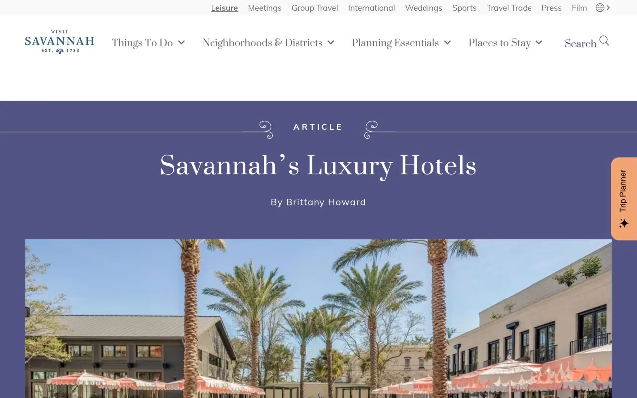 Visit Savannah: Savannah's Luxury Hotels