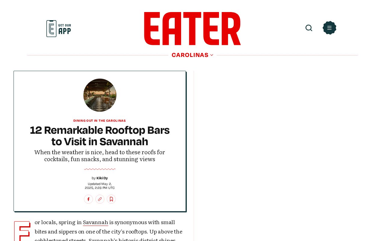Eater Carolinas: 12 Remarkable Rooftop Bars to Visit in Savannah